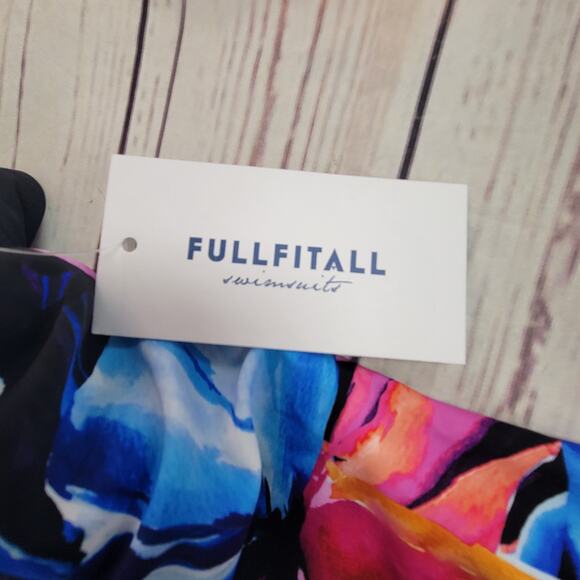 Fullfitall Black Floral One Piece Swimsuit - Size 24 - Picture 4 of 5